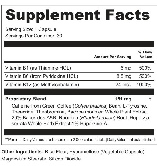 Supplement Facts for Astral Verge